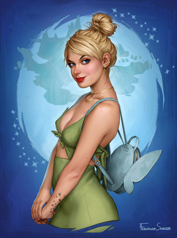 This is what Disney characters would look like if they lived in 2018 - Walt disney company, Characters (edit), Drawing, Longpost, Disney princesses