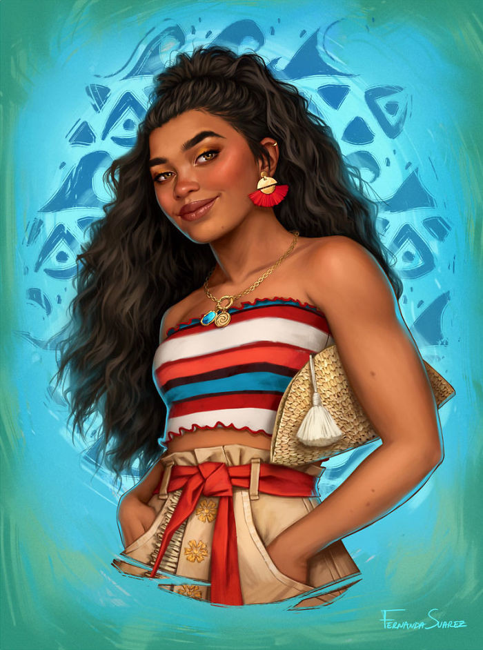 This is what Disney characters would look like if they lived in 2018 - Walt disney company, Characters (edit), Drawing, Longpost, Disney princesses