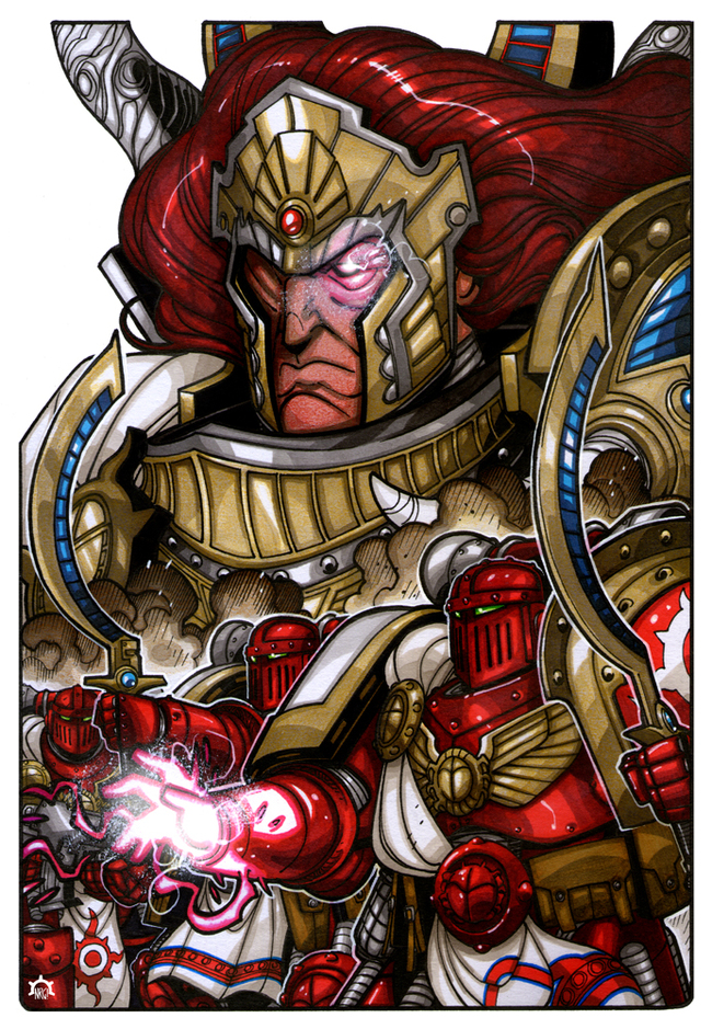 Magnus and his legion - Magnus the red, Thousand Sons, Primarchs, Chaos space marines, Warhammer 40k, , Art, Drawing