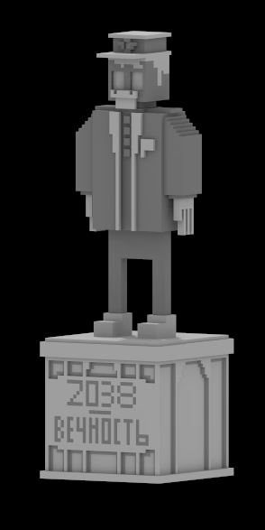 Monument - My, Voxelking, , Voxelart, The statue, Monument, Dictator, Sculpture