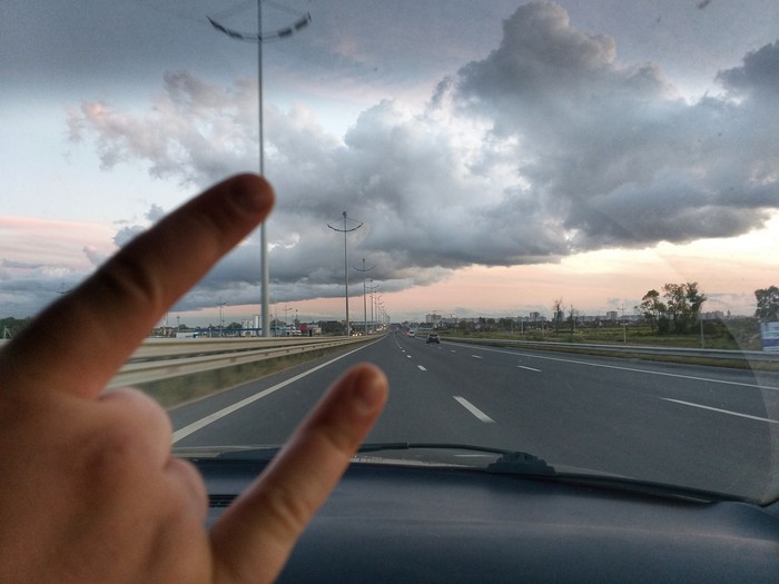 Along the way - Road, My, Evening, Kaliningrad, Sky, Kaliningrad region