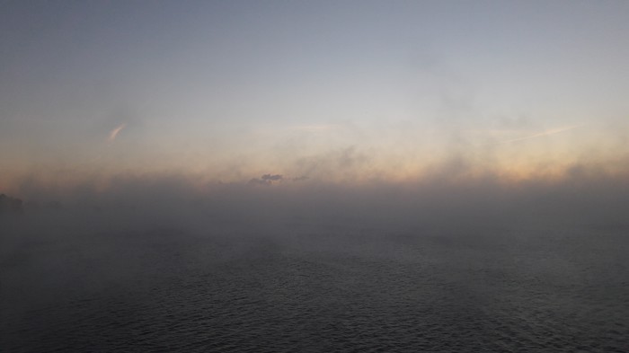 Fog in the Tsimlyansk reservoir. - My, Tsimlyansk Sea, Fog, Morning