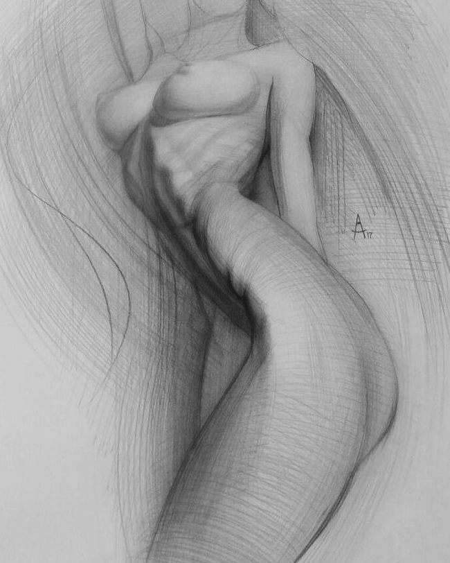 Pencil, A2 - NSFW, My, Drawing, Art, Pencil drawing, Pencil, Anatomy, Female, Women