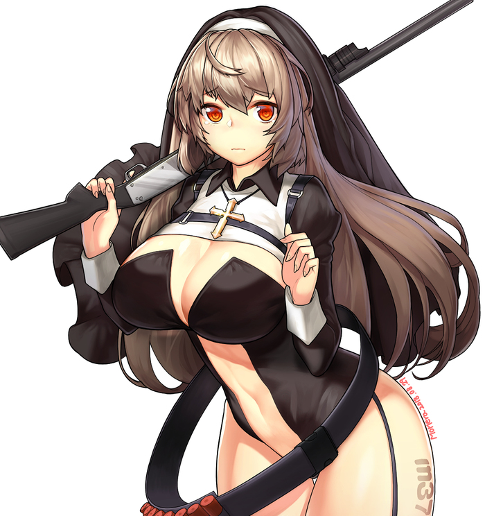 Ithaca M37 - Аниме, Anime Art, Girls Frontline, Ithaca m37