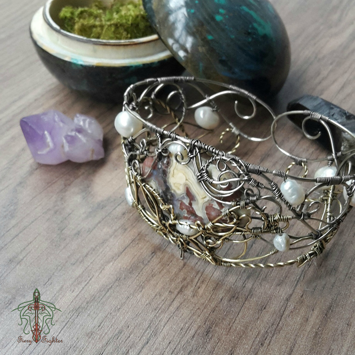 Браслет Музы. - Моё, Украшения из проволоки, Украшение, Wire wrap, Wirejewelry, Рукоделиеспроцессом, Длиннопост