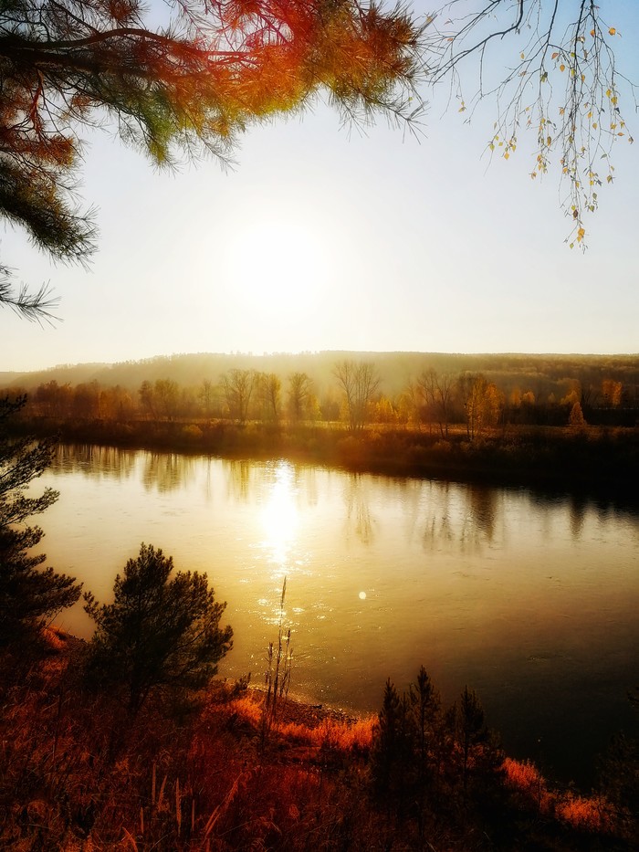 autumn river - My, Beginning photographer, Autumn, Kemerovo, River