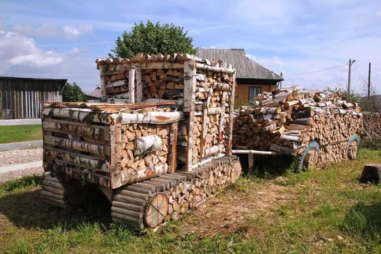 В деревне.... - Деревня, Поленница, Фотография