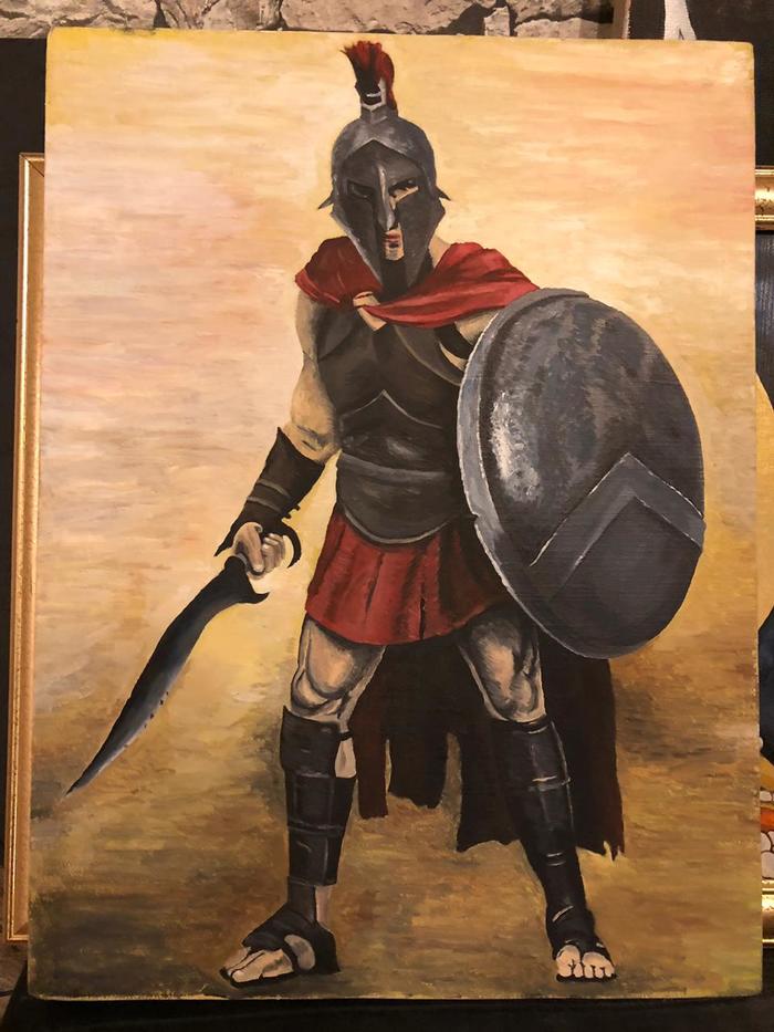 Spartan 30/40 - My, Sparta, Oil painting, Art