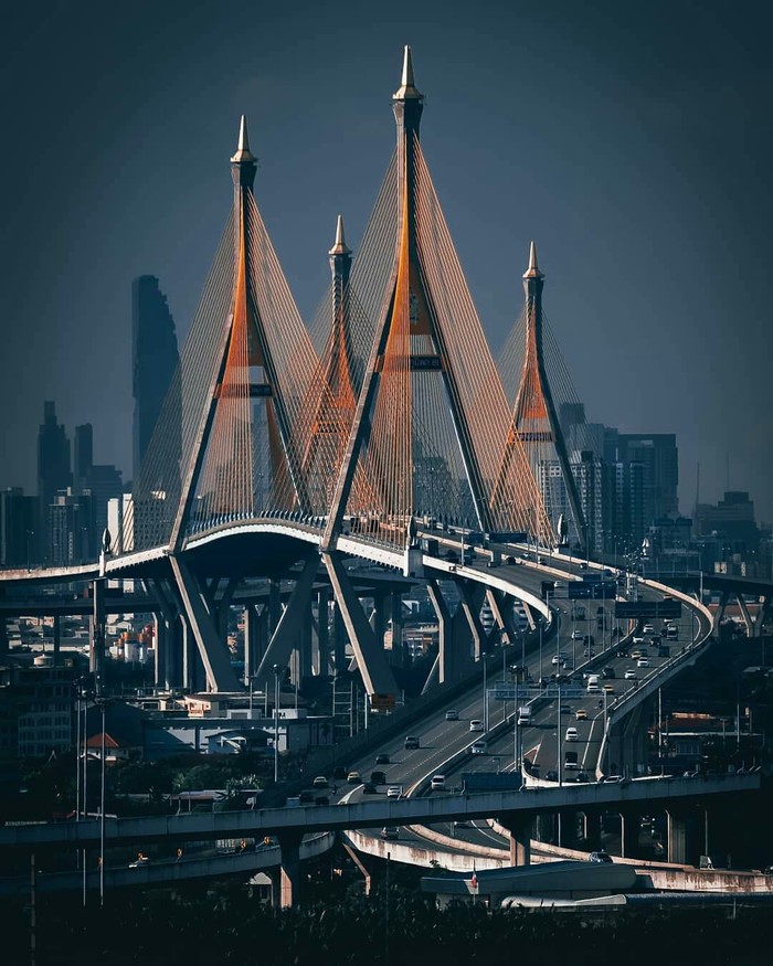 Bridge in Bangkok, Thailand. - Bridge, Bangkok, The photo, Thailand, beauty, Architecture, Structure, Interesting