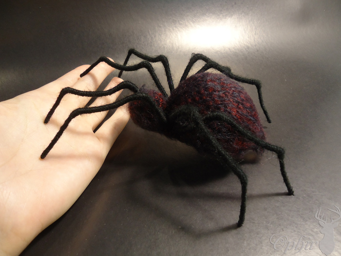 spiders - Longpost, The photo, My, My, Spider, Soft toy, Needlework without process, Handmade, Handmade