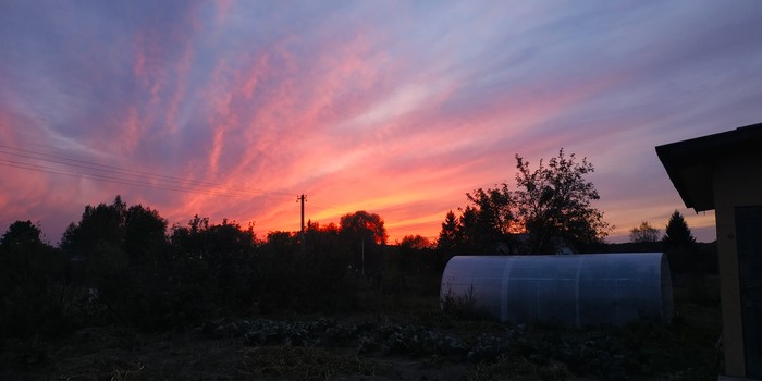 Fiery sunset. - My, beauty, Nature