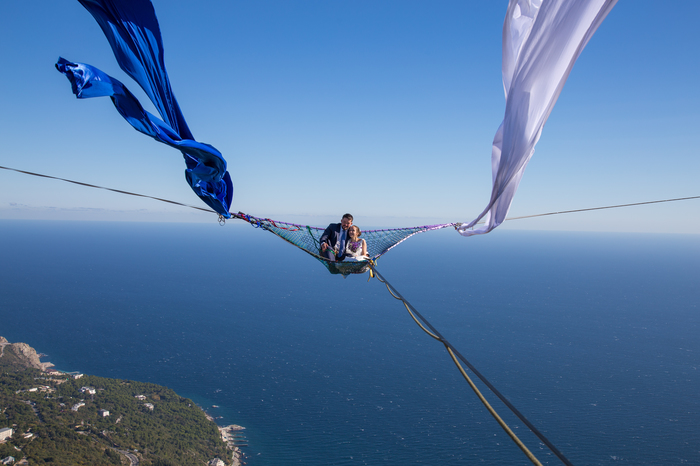 wedding in the mountains - My, Highline, The photo, Slackline, The mountains, Crimea