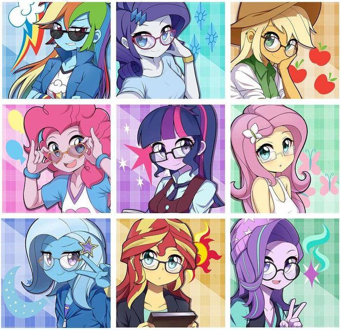      -  ! My Little Pony, Mane 6, Trixie, Sunset Shimmer, Starlight Glimmer, Equestria Girls