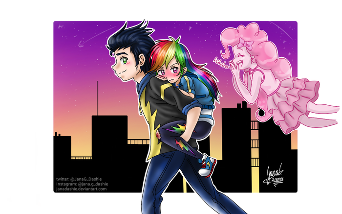 Soarin/Dash My Little Pony, Rainbow Dash, Soarin, Pinkie Pie, , , Janadashie