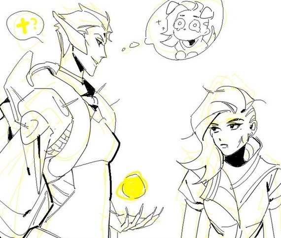 Everyone needs a personal healer - Comics, , Overwatch, Pharah, Mercy, Brigitte, Genji, Zenyatta, Longpost