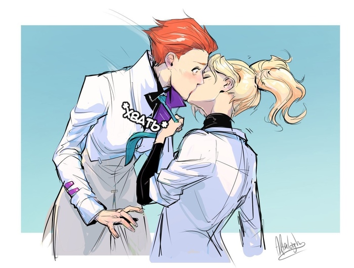 What do you allow yourself? - Comics, , Overwatch, Mercy, Moira, Lesbian