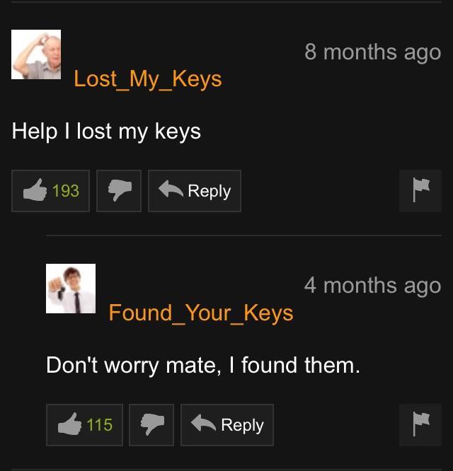 Lost my keys - Pornhub, Reddit, Comments