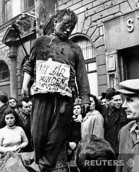 The Hungarian uprising of 1956. The Communists of Hungary were hung by their feet and nailed to the floor. - Story, Hungary, , Longpost, Communism