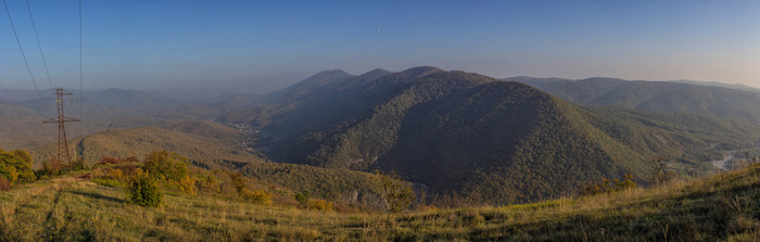 View from Mount Nexis - My, Canon, , The mountains, Spine, Панорама