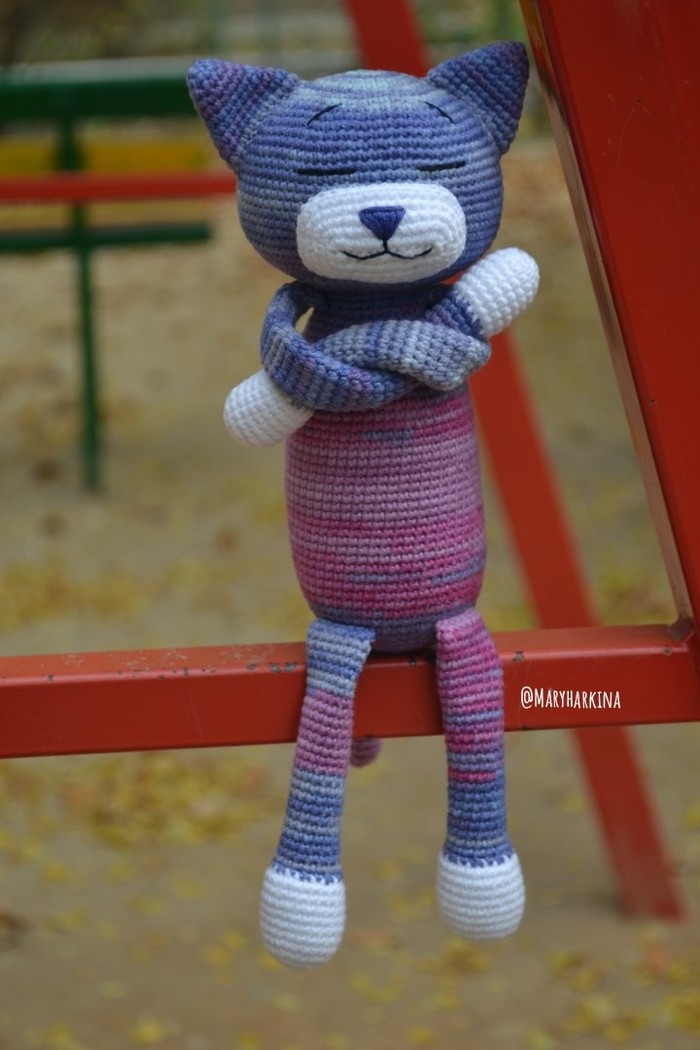 Aminenko - My, Knitting, , cat, Longpost