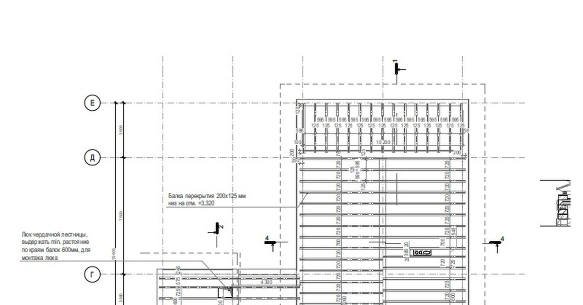 План балок перекрытия чертеж