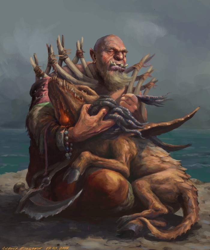  &quot;The orc hermit and his loyal servant Fel Hunter&quot;  Andrey Zvyagin.