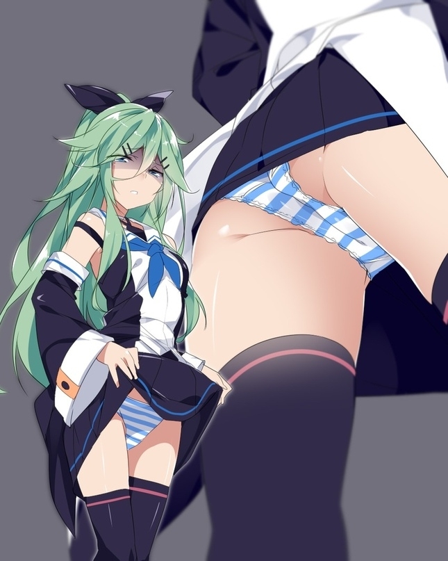 Yamakaze - NSFW, Kantai Collection, Yamakaze, Трусы, Этти, Anime Art, Аниме, Арт