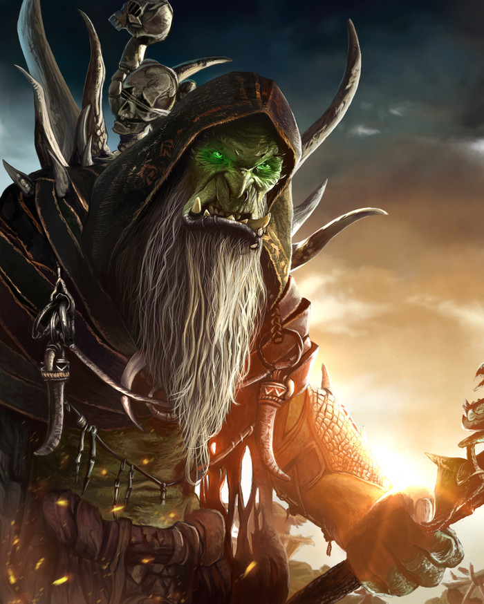 Gul'dan by Jackson Caspersz - World of warcraft, Guldan, Blizzard, Wow, Game art, Warlords of draenor, Shaman, Warcraft, Shamans