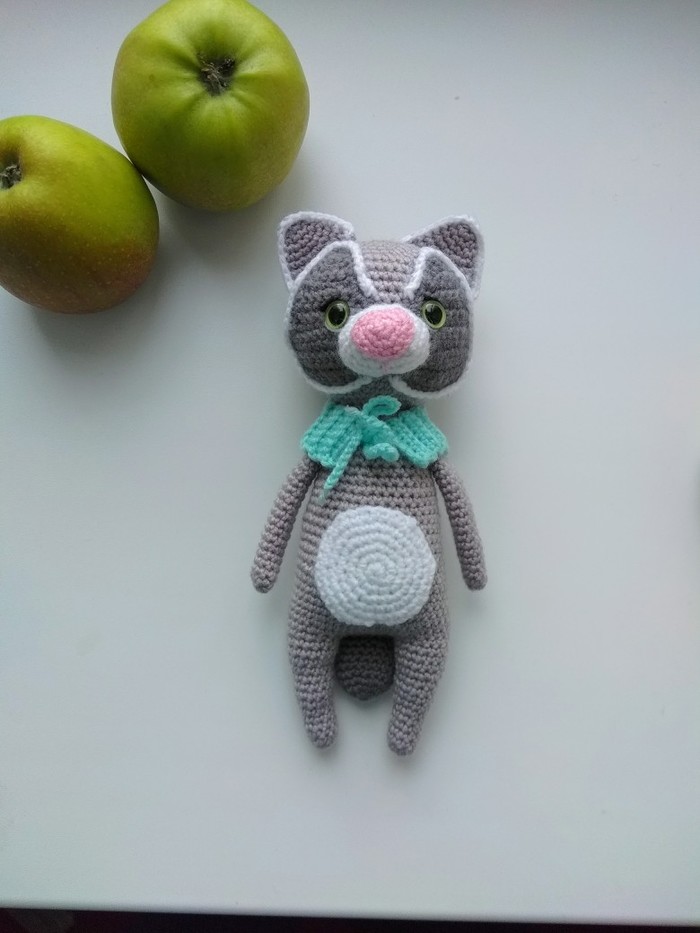 Raccoon Matvey - My, Needlework, Needlework without process, Longpost, Crochet, Knitting, Knitted toys, Raccoon