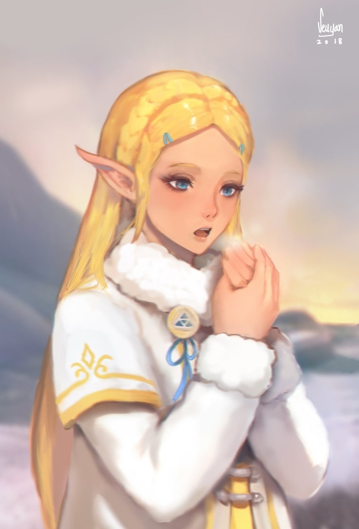 Zelda by Seuyan - , The legend of zelda, Princess zelda, , Art, Winter, Games