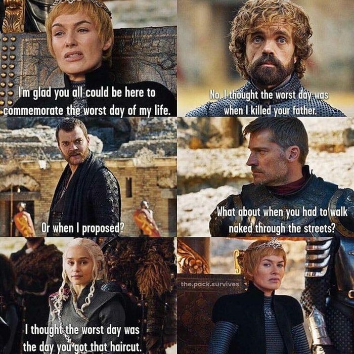 Queen Cersei and Westeros Humor - Game of Thrones, Cersei Lannister, Tyrion Lannister, Euron Greyjoy, Jaime Lannister, Daenerys Targaryen