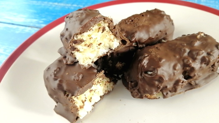 Bounty Homemade Bars - My, , Dessert, Candy, Bounty, Bar, Video