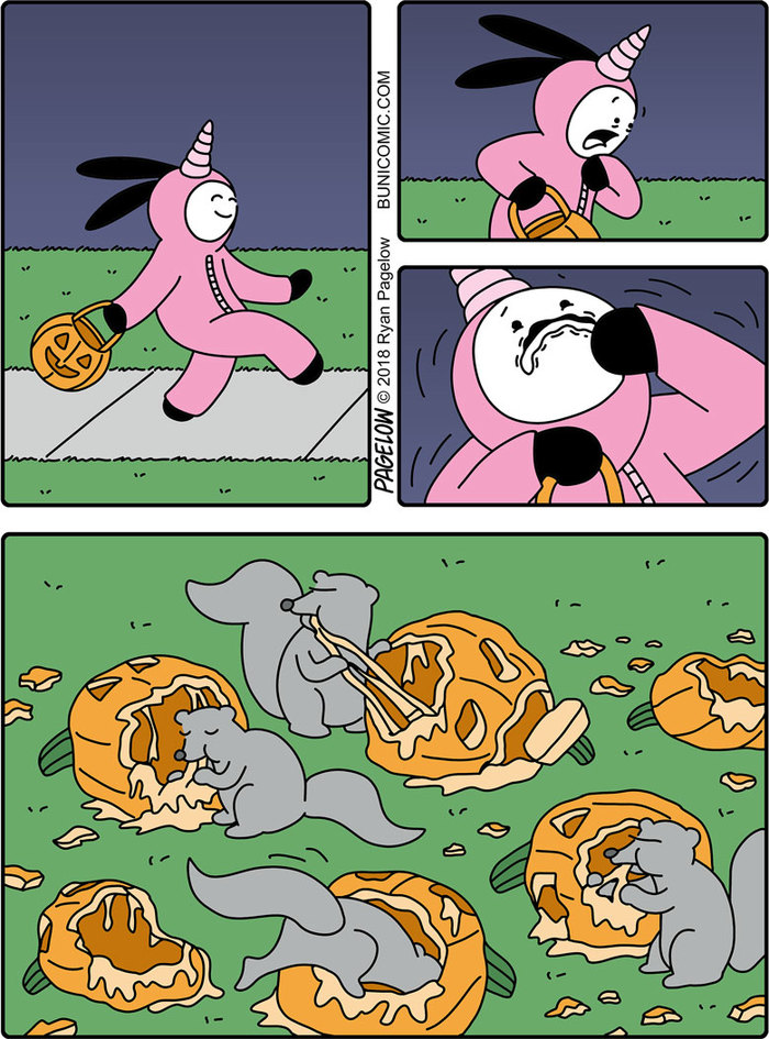 Halloween squirrels - Buni, Pagelow, , , Comics, Halloween, Squirrel