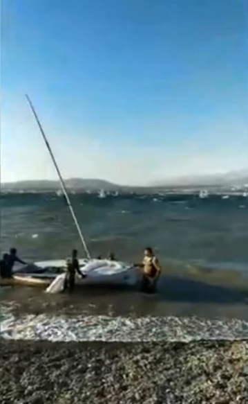 Disaster during the regatta, 20 sailboats capsized - Gelendzhik, Sea, Regatta, Sailboat, Children, Sailors, Catastrophe, Video, Longpost