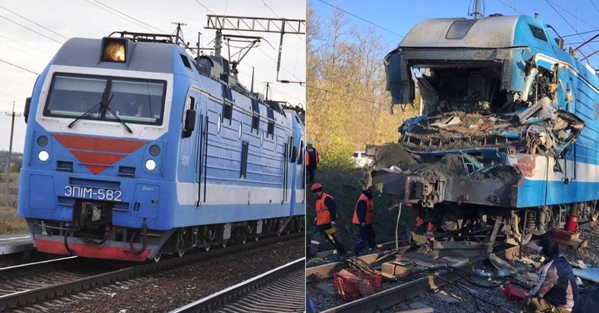 Потом поезд. Эп1м-666 столкновение. Эп1м 666 авария. Электровоз эп1м 666.