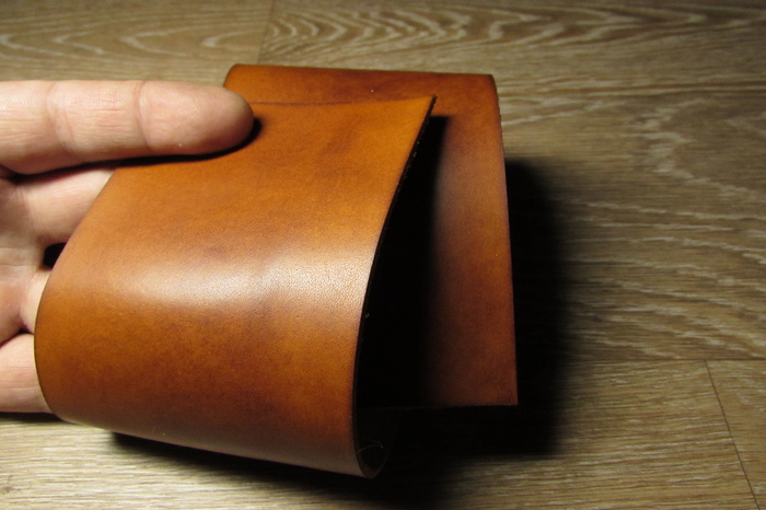 Bill holder with coin box - My, , Leather, With your own hands, Needlework with process, Longpost, Money clip