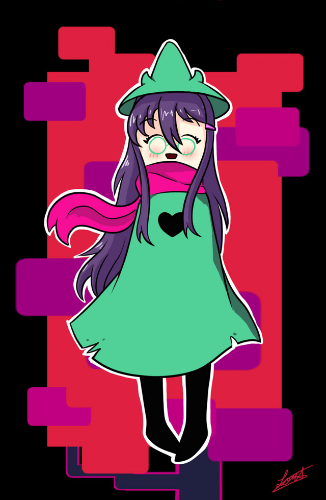 Yuri's Ralsei Cosplay - Doki Doki Literature Club, Кроссовер, Undertale, Deltarune, Yuri DDLC, Anime Art, Визуальная новелла, Игры