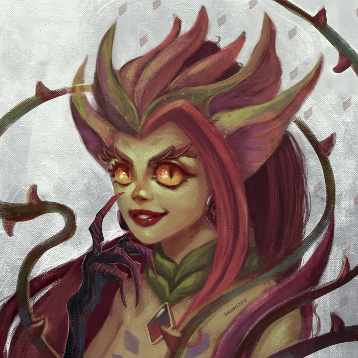 Zyra from lolka, my art - My, League of legends, , Fan art, , Zyra, 