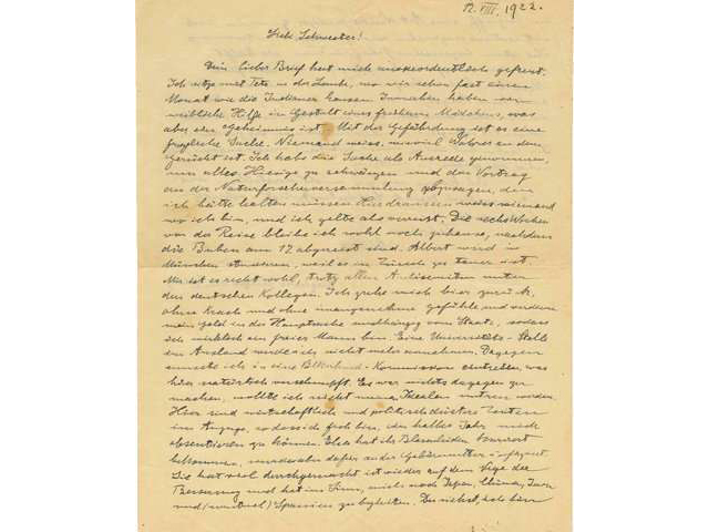 Einstein's letter in which he predicted the growth of anti-Semitism and nationalism in the world will be sold at an auction in Jerusalem - Albert Einstein, Jerusalem, Letter, , Nationalism, Longpost, Anti-semitism