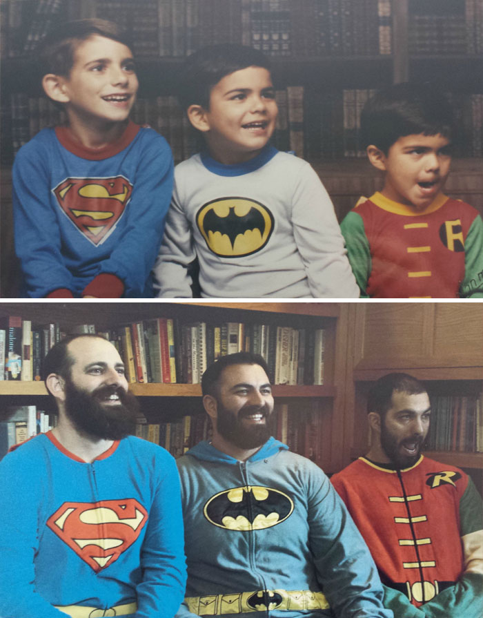 Before and after: funny family photos decades later - It Was-It Was, Family, Longpost