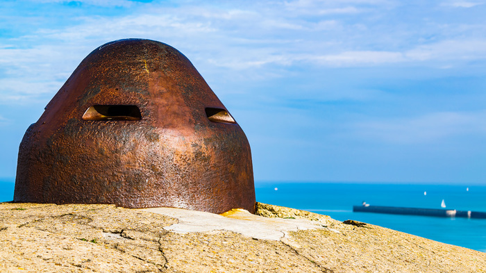 All-round defense. Normandy. France - Normandy, , Fortification, Pillbox, The photo, France