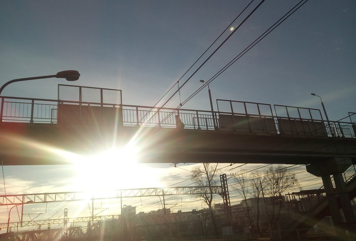 Bridge. Lattices. Wires. - My, Russian Railways, Cable, The wire, Electricity, Railway