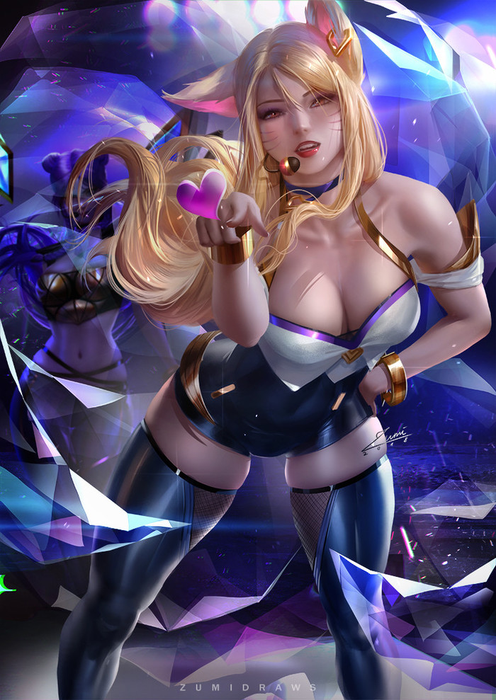 K/DA Ahri - Арт, League of Legends, Ahri, Zumidraws