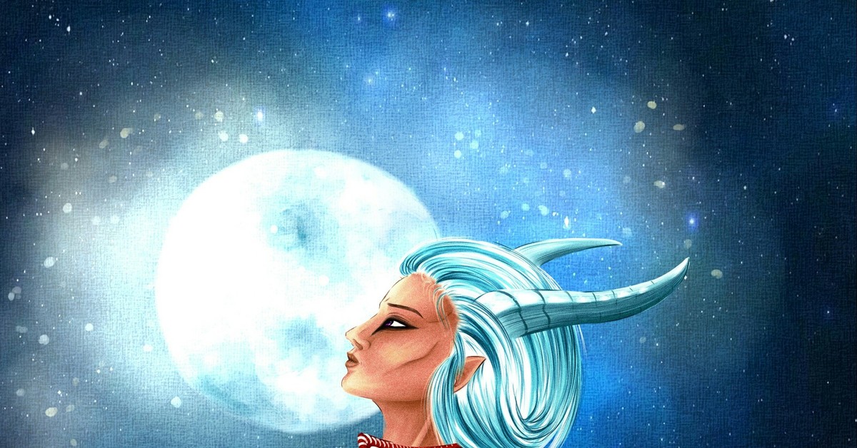 Луна арт рисунок