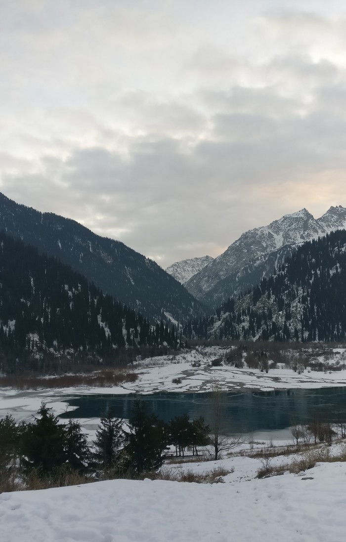 Lake Issyk, Almaty region - My, Snow, Lake, Issyk, Longpost