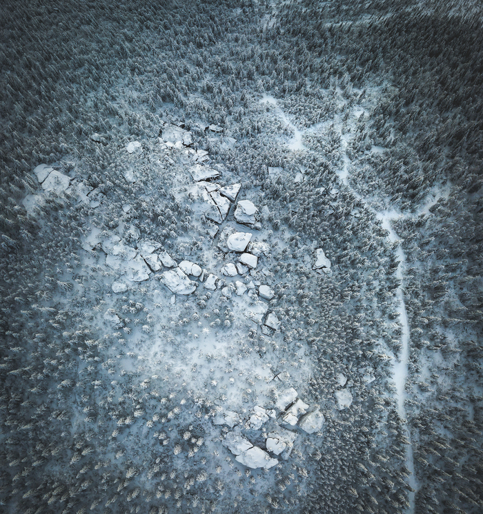 Каменный город Пермский край, Dji Mavic PRO, Квадрокоптер, Пейзаж, Зима, Каменный город, Лес, Закат, Длиннопост