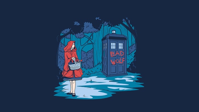 The bad wolf is not so bad - Little Red Riding Hood, Doctor Who, TARDIS