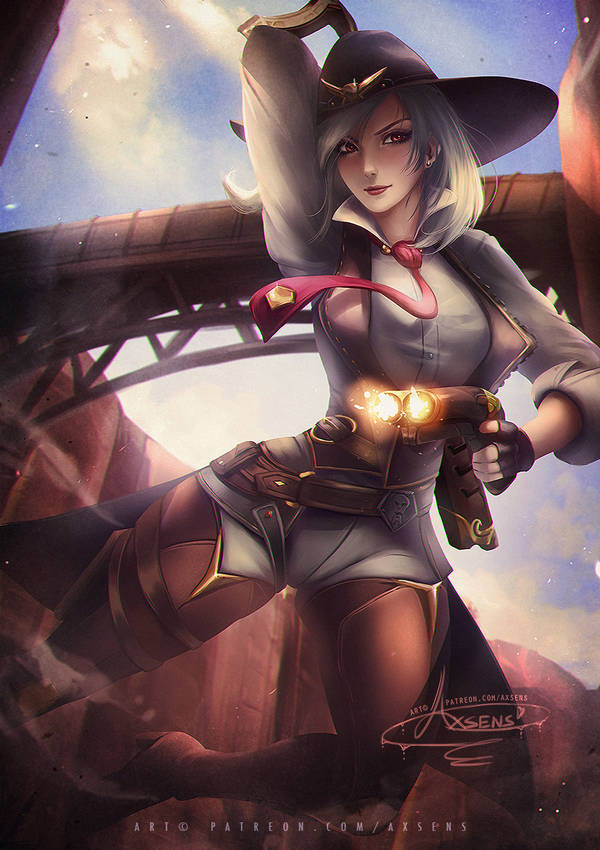 Ashe - Overwatch, Ashe, Game art, Art, Blizzard, Axsens