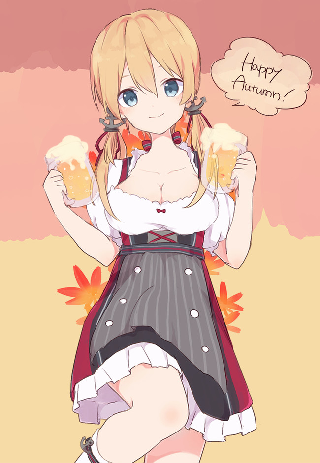 Purinzu - Kantai collection, Prinz Eugen, Bismarck, Ryuujou, Anime, Anime art, Boobs, Longpost