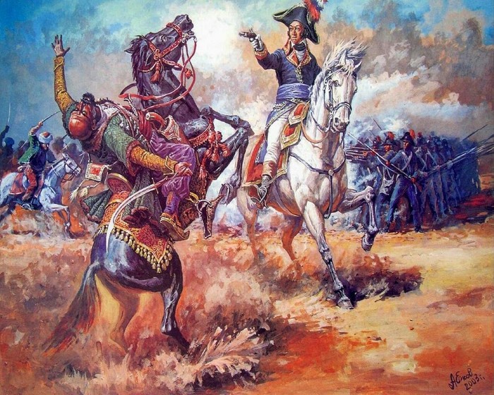 The feat of General Junot at the Battle of Nazareth - Feat, Napoleon, Napoleonic Wars, Painting, Story, Egypt, Battle, Battle